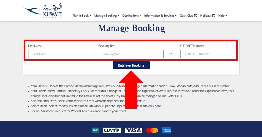 kuwait airways ticket check online