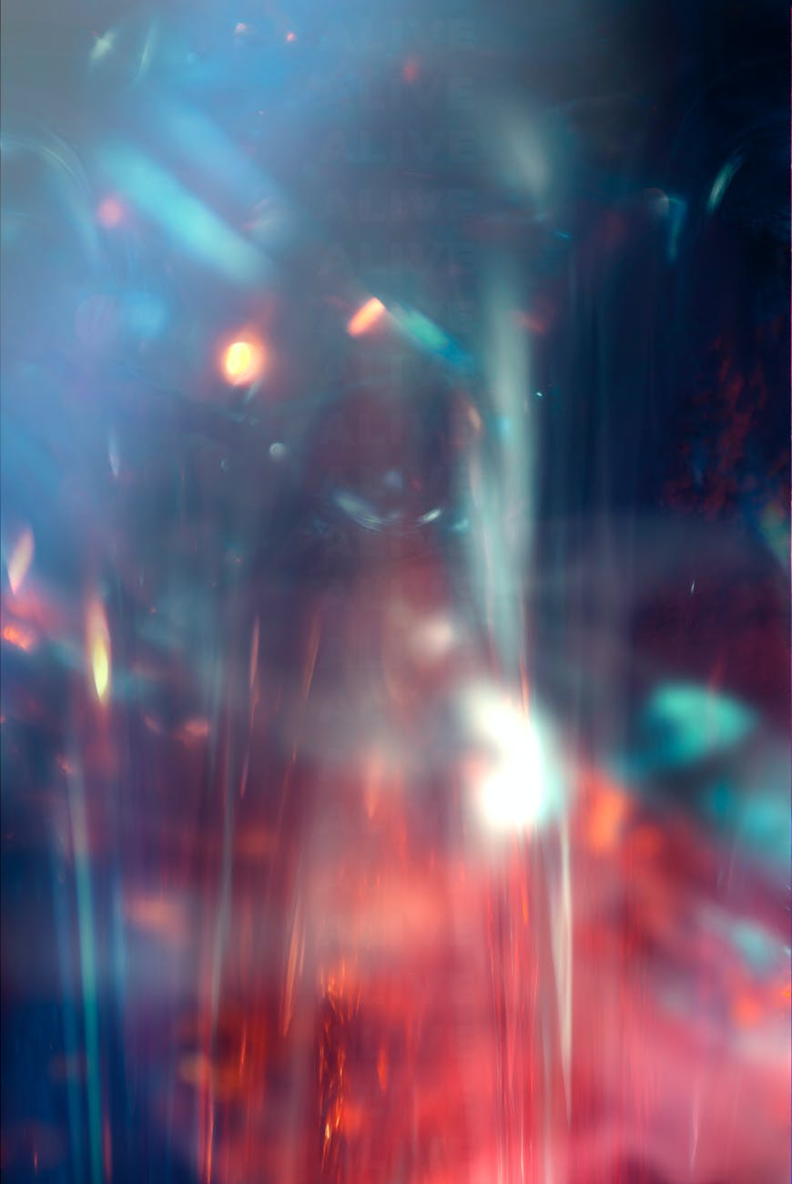 abstract image behind a plastic